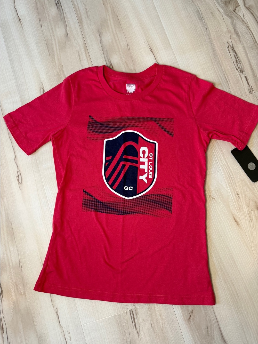 Stl City Soccer ⚽️ Red /pink Kids Logo Tee- medium 10 -12